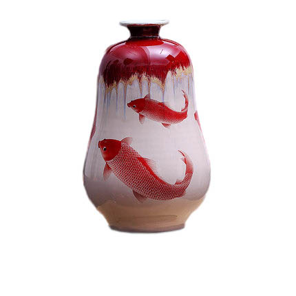 Compatible porzellan Jahrriesnge  for kiln change cracked glaze pomegranate flower vase cna0437 