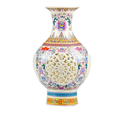 Compatible porzellan Jahrriesnge  for colorful hollow vase cna0666 