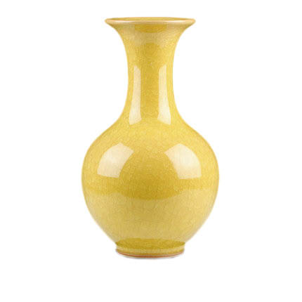 Compatible porzellan Jahrriesnge  for yellow ice cube cracked gourd vase cna0732 