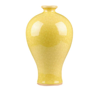 Compatible porzellan Jahrriesnge  for yellow ice cube cracked gourd vase cna0736 