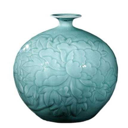 Compatible porzellan Jahrriesnge  for carving shadow blue glaze vase cna1303 