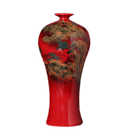Compatible porzellan Jahrriesnge  for red landscape vase cna1356 