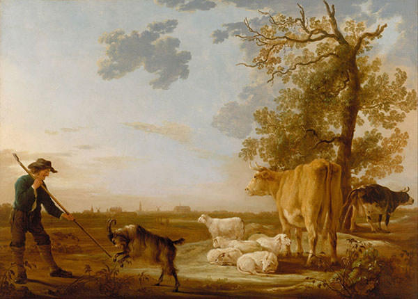 Compatible Landschaft JAHRRIESNGE  for Morning-Landscape-with-Cattle-lpf00996 