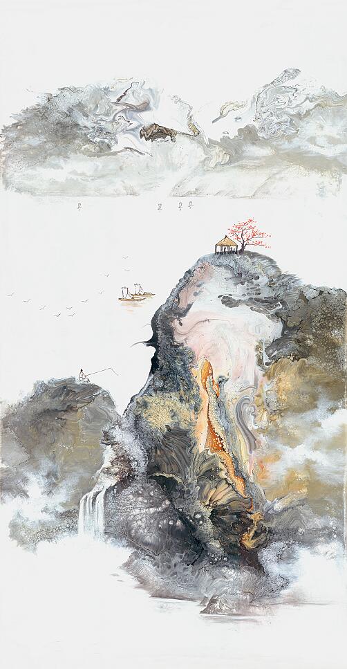 Compatible Landschaft JAHRRIESNGE  for waterfall lpf09562 