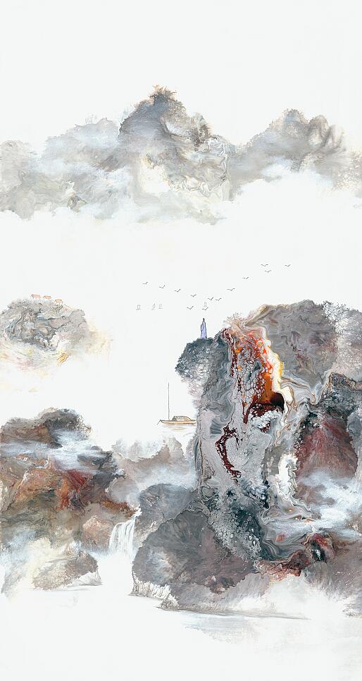 Compatible Landschaft JAHRRIESNGE  for waterfall lpf09572 