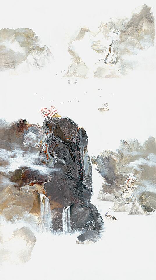 Compatible Landschaft JAHRRIESNGE  for waterfall lpf09573 