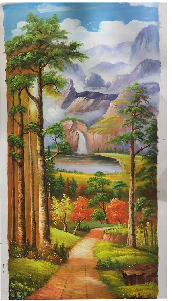 Compatible Ölgemälde JAHRRIESNGE  for landscape-lpg0139 