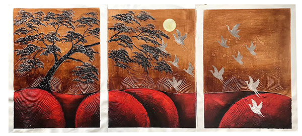 Compatible Ölgemälde JAHRRIESNGE  for sunset-lpg0424 