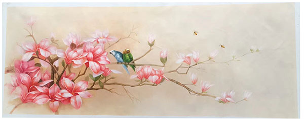 Compatible Blumen JAHRRIESNGE  for birds-sing-lpg1182 