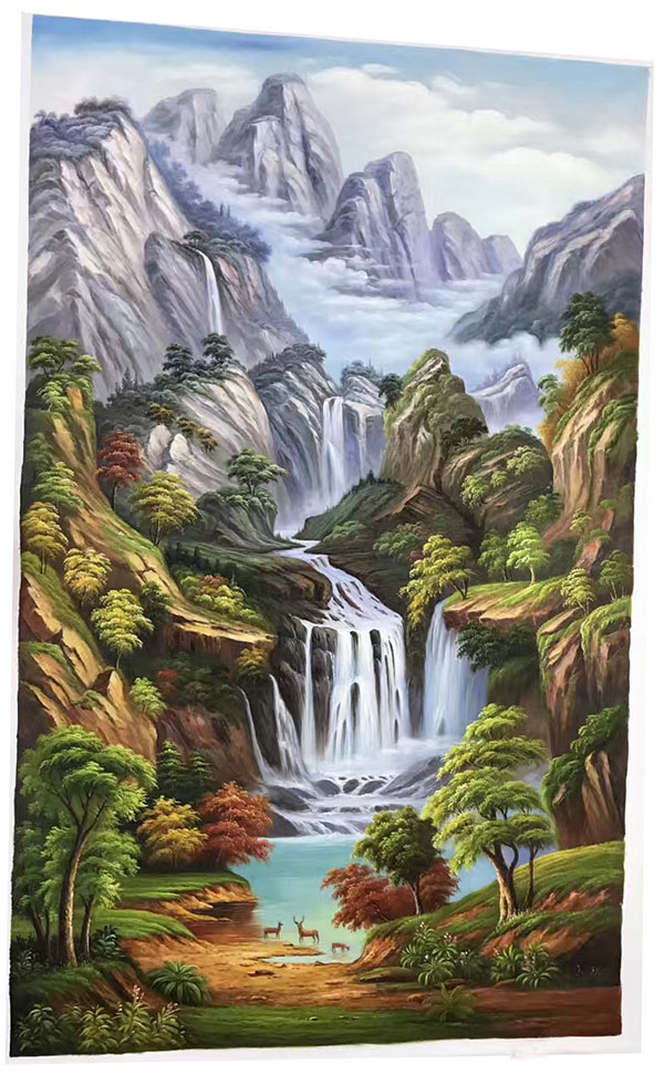 Compatible Landschaft JAHRRIESNGE  for high-mountain-water-fall-lpg1293 