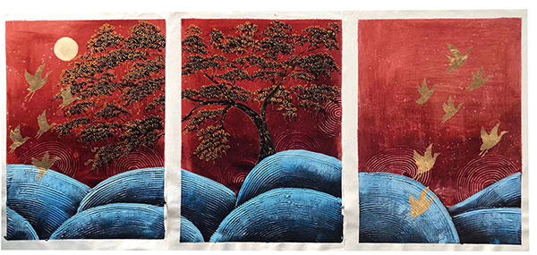 Compatible Landschaft JAHRRIESNGE  for birds-night-lpg1481 