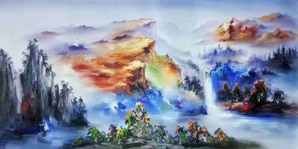 Compatible Landschaft JAHRRIESNGE  for montain-waterfall-lpg1589 