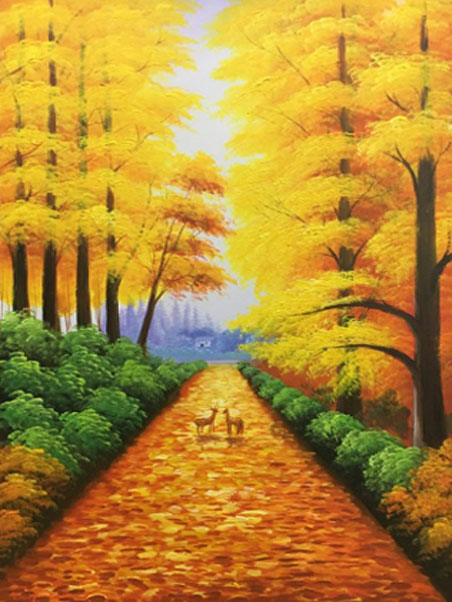 Compatible Landschaft JAHRRIESNGE  for deers-in-the-forest-lpg1705 