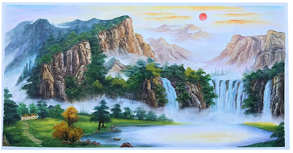 Compatible Landschaft JAHRRIESNGE  for waterfall-lpg1769 