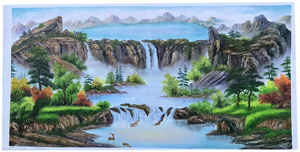 Compatible Landschaft JAHRRIESNGE  for waterfall-lpg1841 