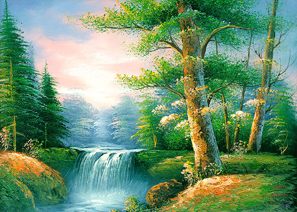 Compatible Landschaft JAHRRIESNGE  for waterfall lpg2392 